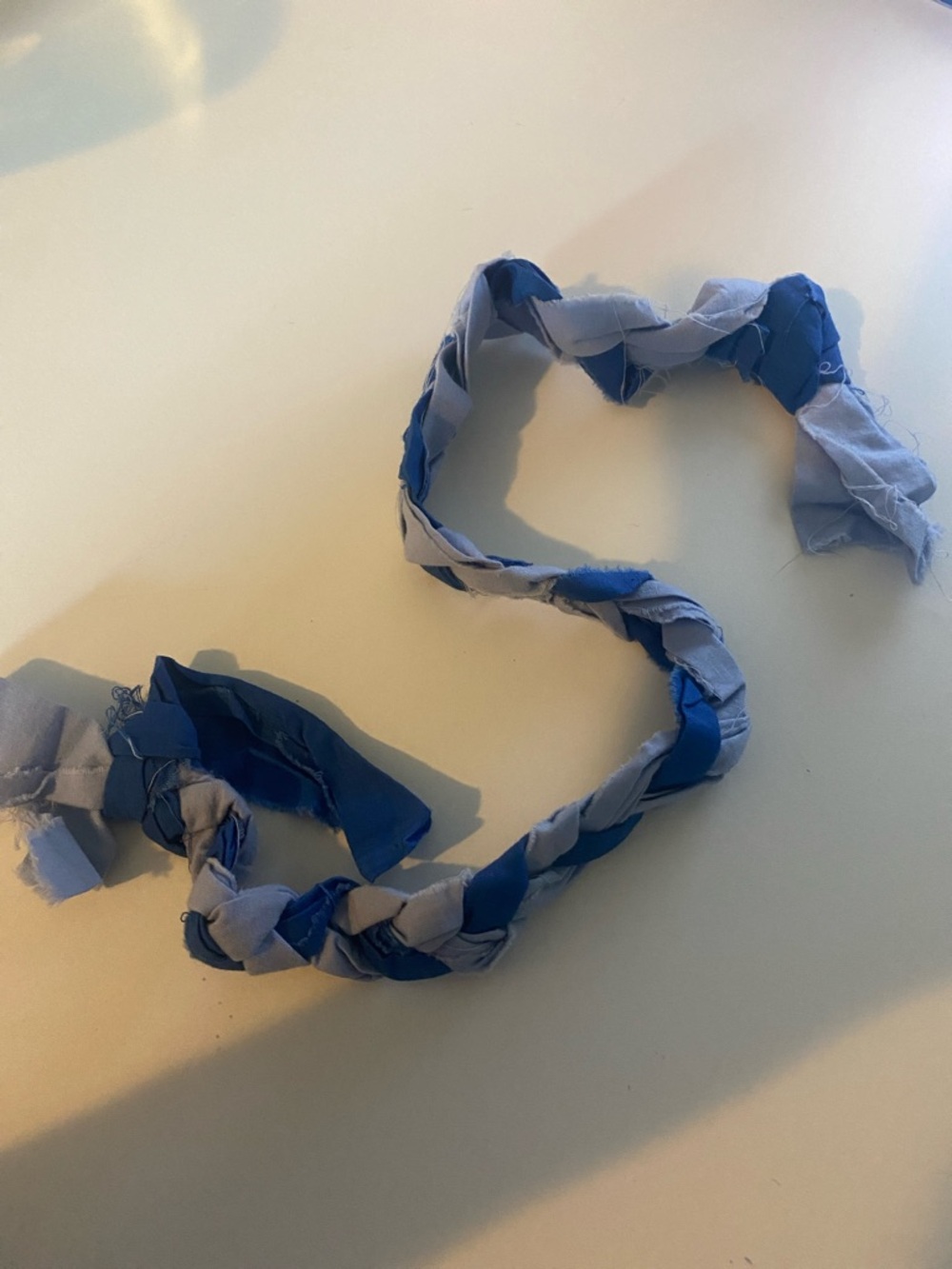 Braided Blue Dog Tug Toy - Soft Fabric Chew & Play